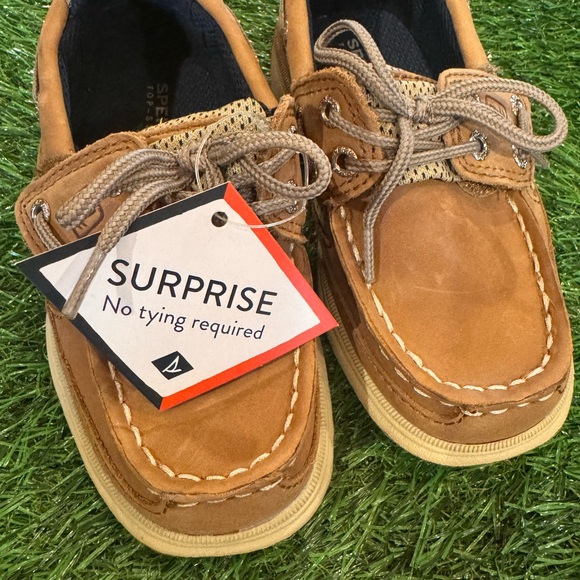 Kids Tan Boat Shoes - Picture 4 of 5